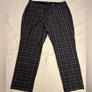 Express Blue and Brown Plaid Dress Pants